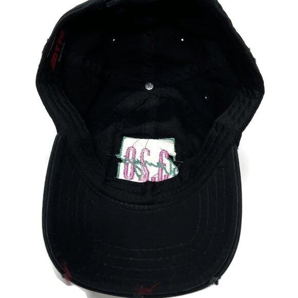 Otto Distressed Black Hat Cap Tanys 3.28 - Picture 3 of 5